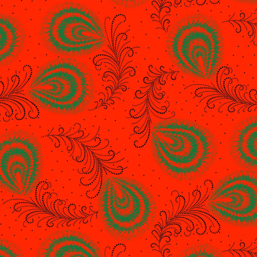 Original 3 Cat Fabric C/W16 DK Orange 90cm