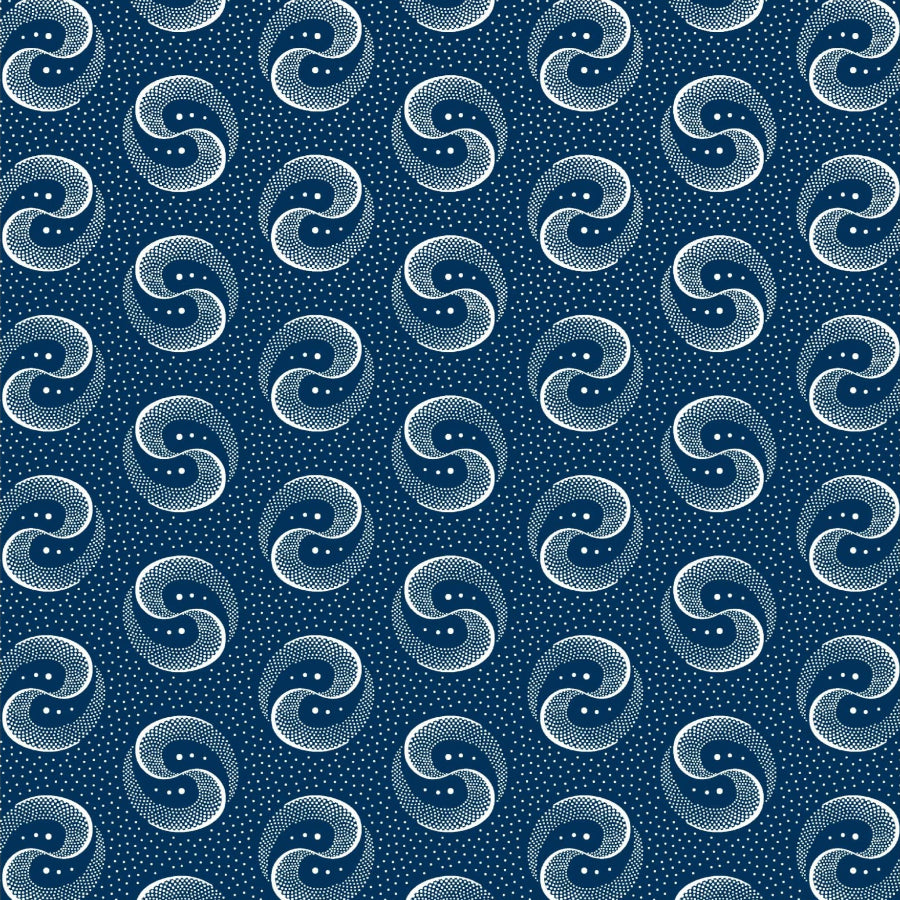 Original 3 Cats Fabric C/W04 Navy Blue 90cm
