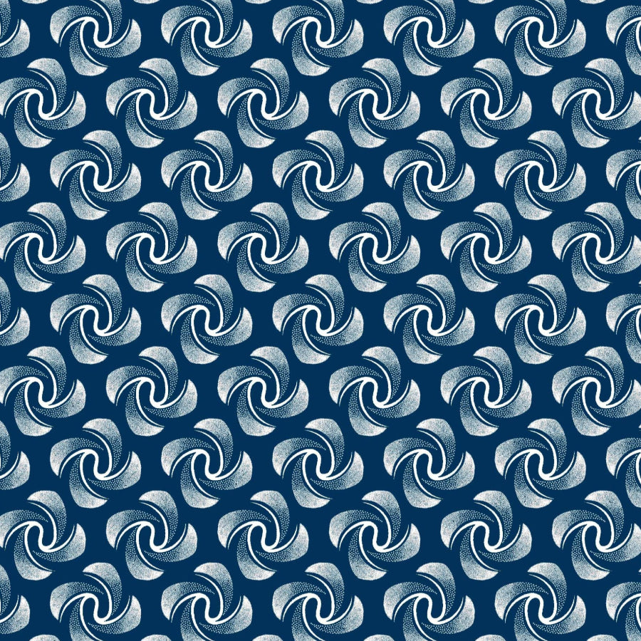 Original 3 Cats Fabric C/W04 Navy Blue 90cm