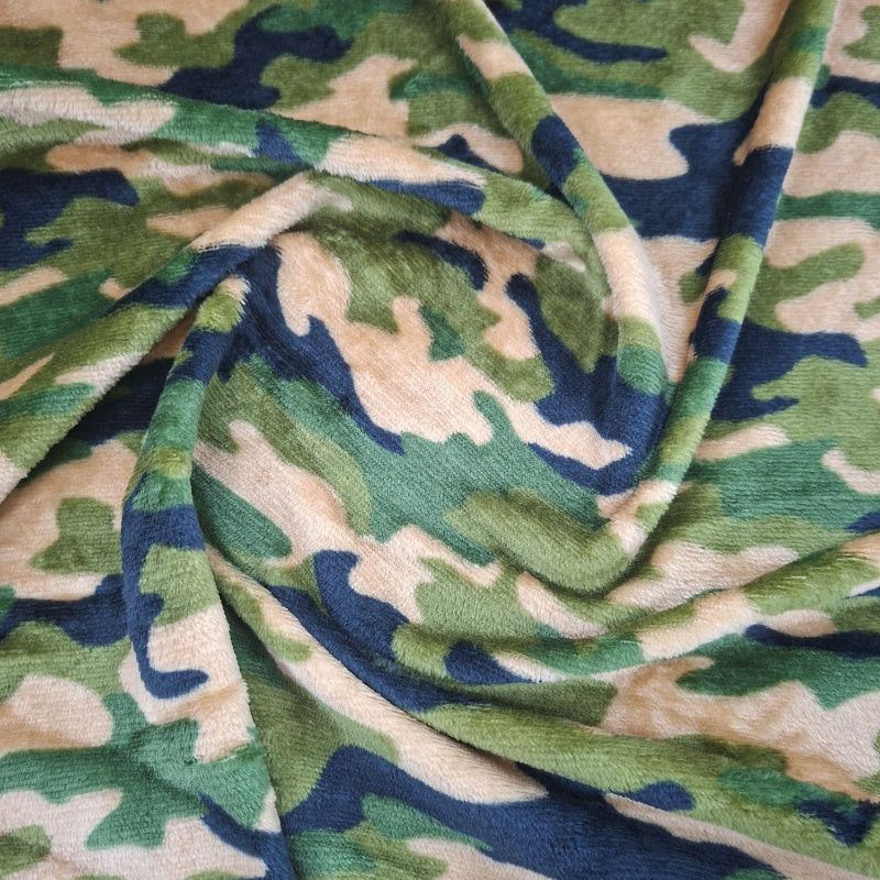 Printed Mongolian Fleece Fabric 150cm Floral.