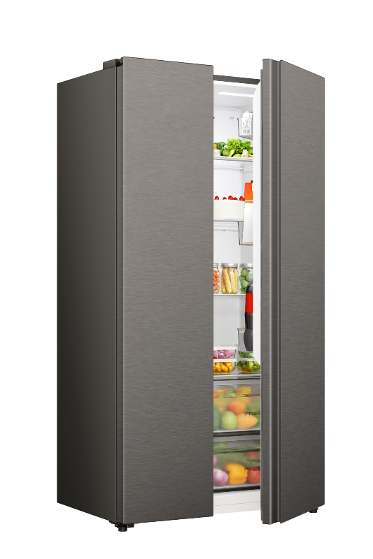 Hisense 543L Side-By-Side Refrigerator Grey H680SIT.