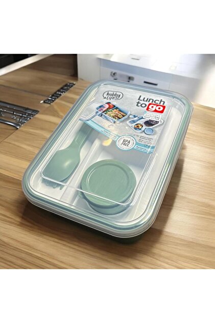 Hobby Life Lunch To Go Compartmented Lunch Box with Sauce Container 920 ml + 40 ml 021183