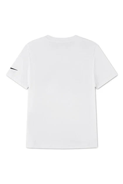 Nike Boys Spliced Swoosh T-Shirt-White 0074943.