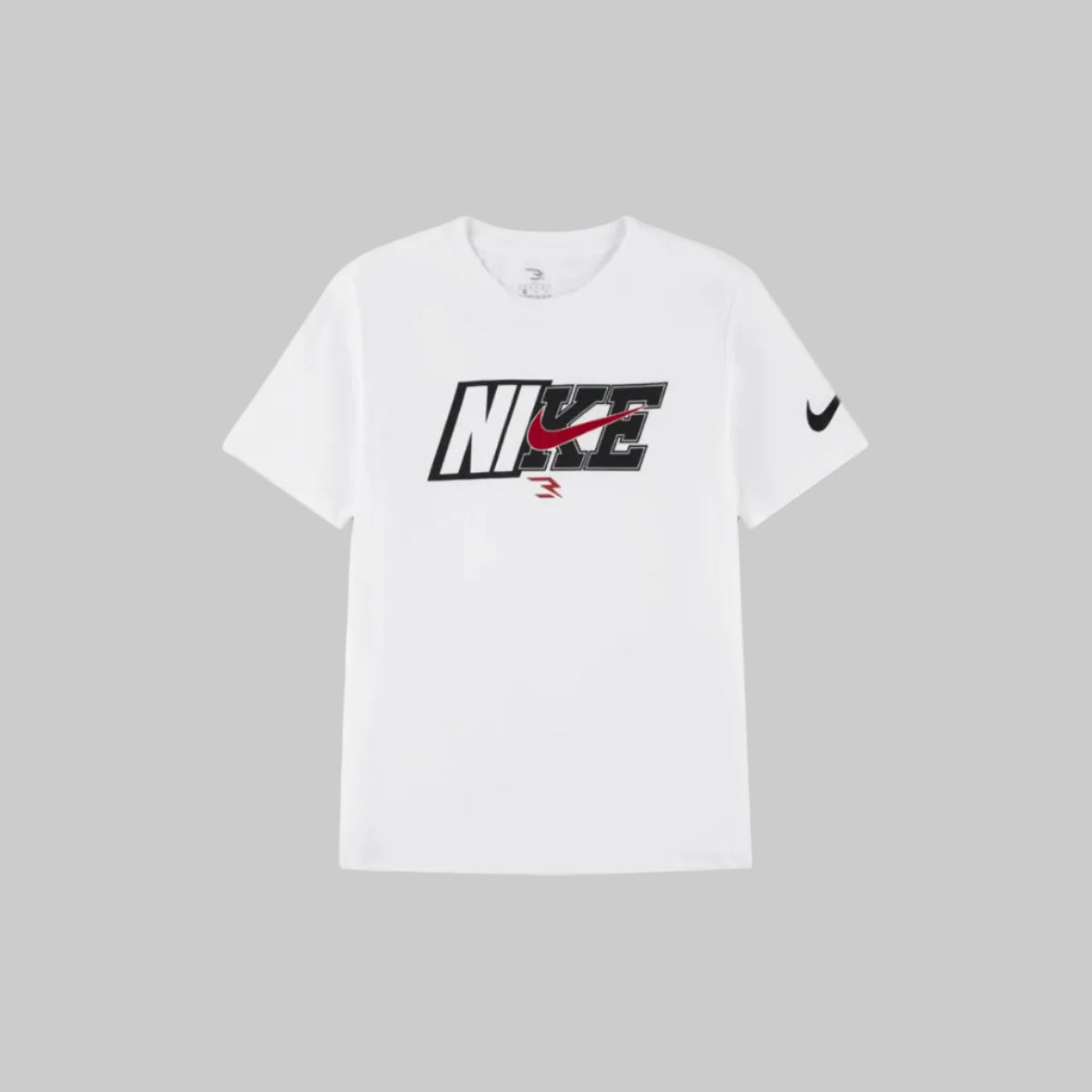 Nike Boys Spliced Swoosh T-Shirt-White 0074943.