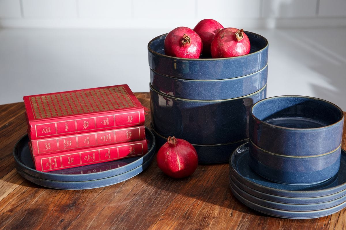 Omada Dinner Plate Omada Flat Stackable Dinner Plate Blue OM-0000050 (7208848785497)