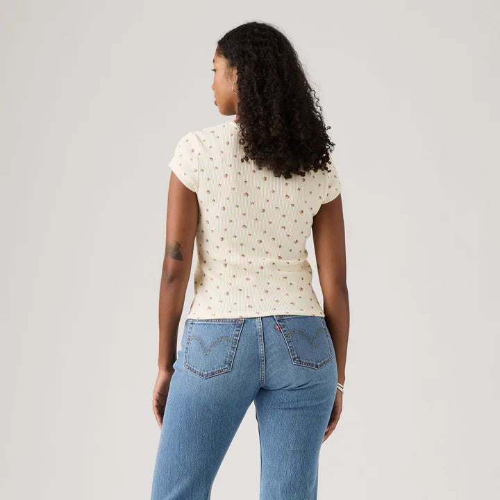 Levi's Women'S Dry Goods Waffle Cap-Sleeve Tee - Multi Colour