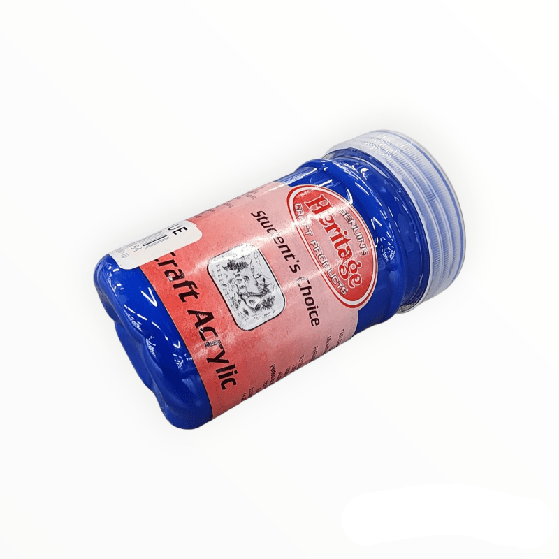 HERITAGE PAINTS Habby Heritage Craft Acrylic Paint Mod Blue 250ml (7483961376857)