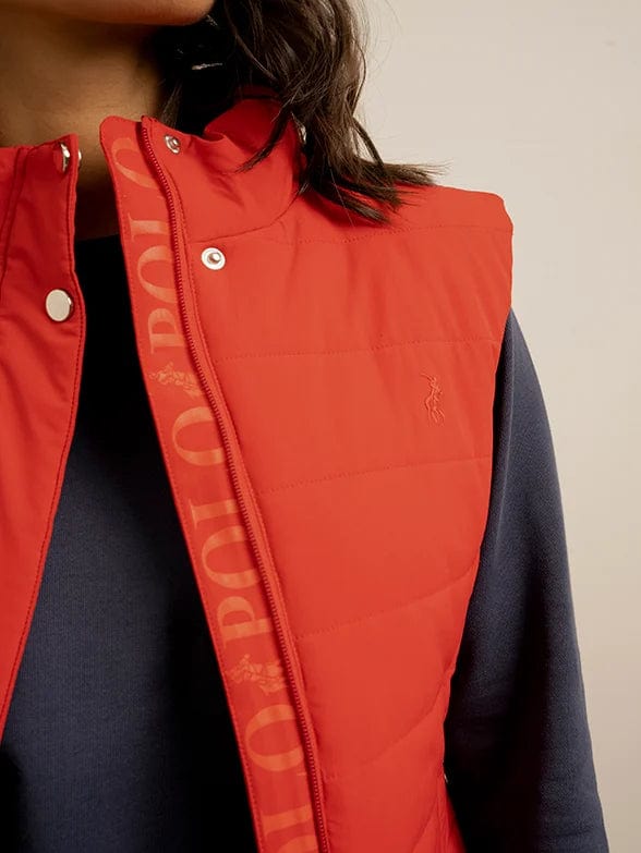 MHC World Polo Women  Short Sleeve  Puffer Jacket Red (7278989705305)