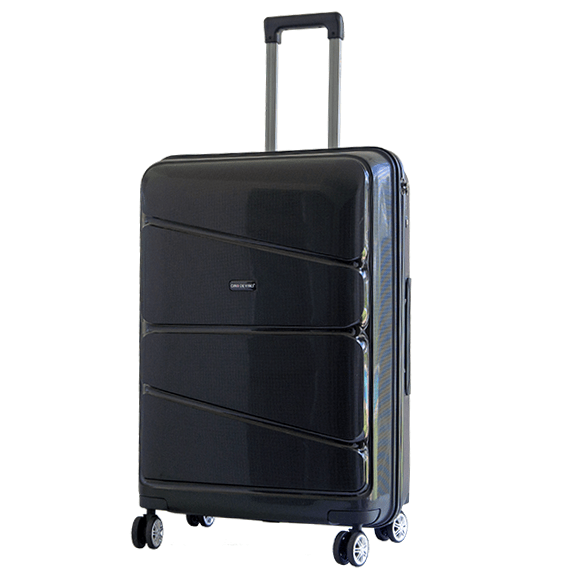 Gino De Vinci Luggage 70 CM Gino De Vinci Swirl Large Roller Case Black (7160873615449)