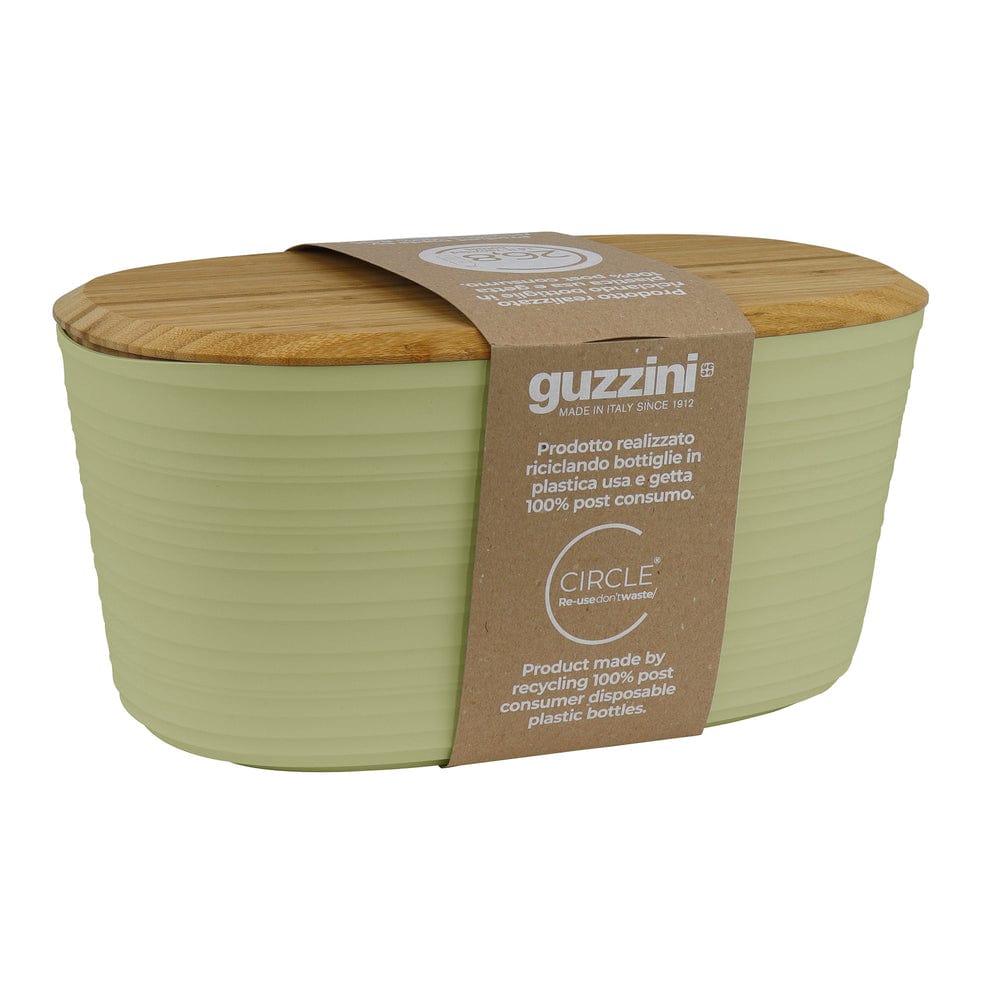 Guzzini Serving Platter Guzzini Tierra Bread Bin With Bamboo Bread Board Top Sage GZ179600257 (7896012095577)