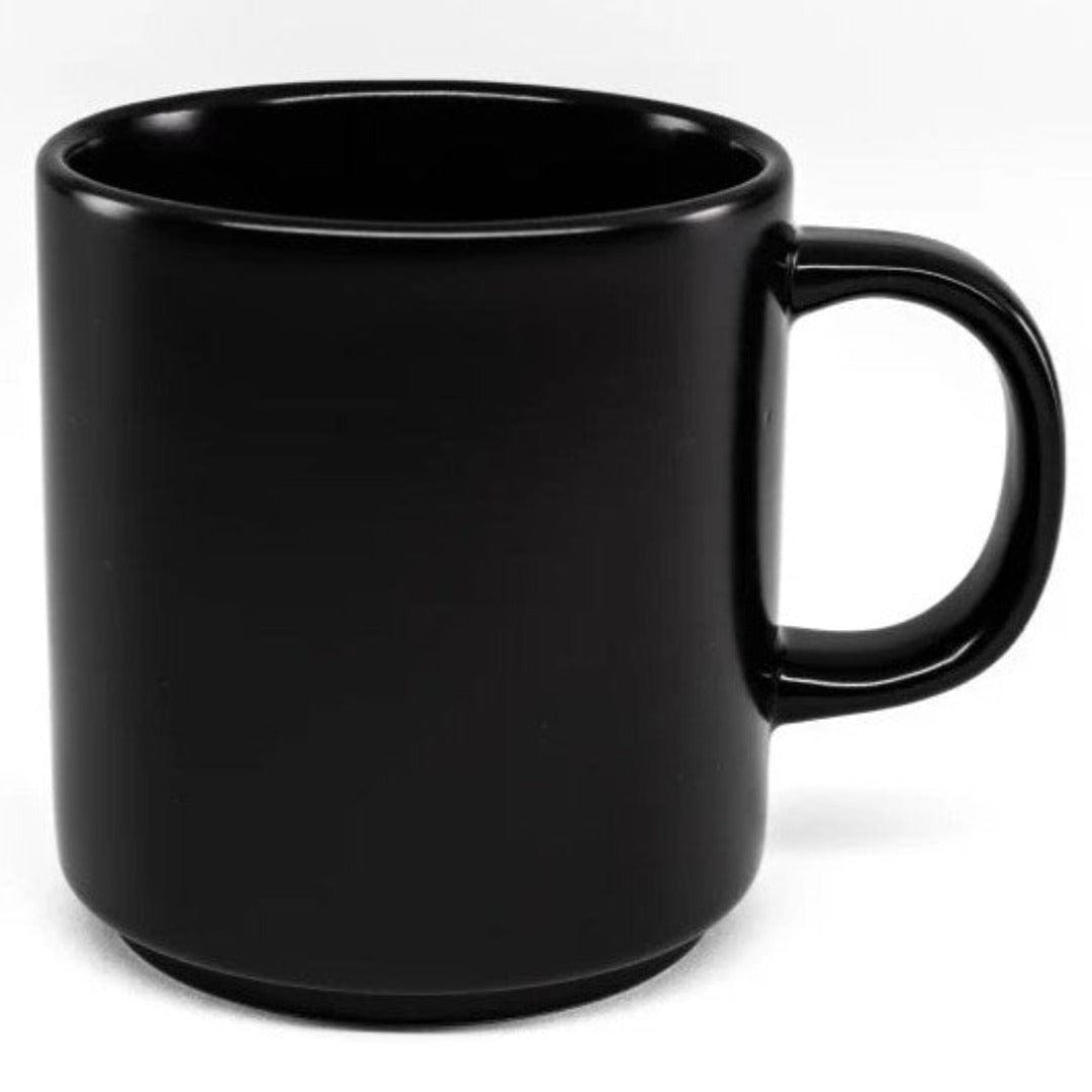 Jan MUGS Jan Flat Stackable Mug Semi Matt Black 400ml JH-000067 (7135938609241)