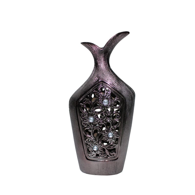 decor vases Beaded Long Vase S-57 Purple (6602213032025)