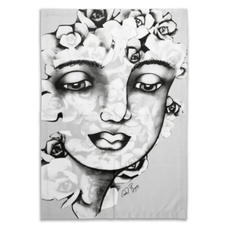 Carrol Boyes Tea Towel Carrol Boyes Tea Towel Succulent Faces UTT-SFC-PE-BL (7100767731801)