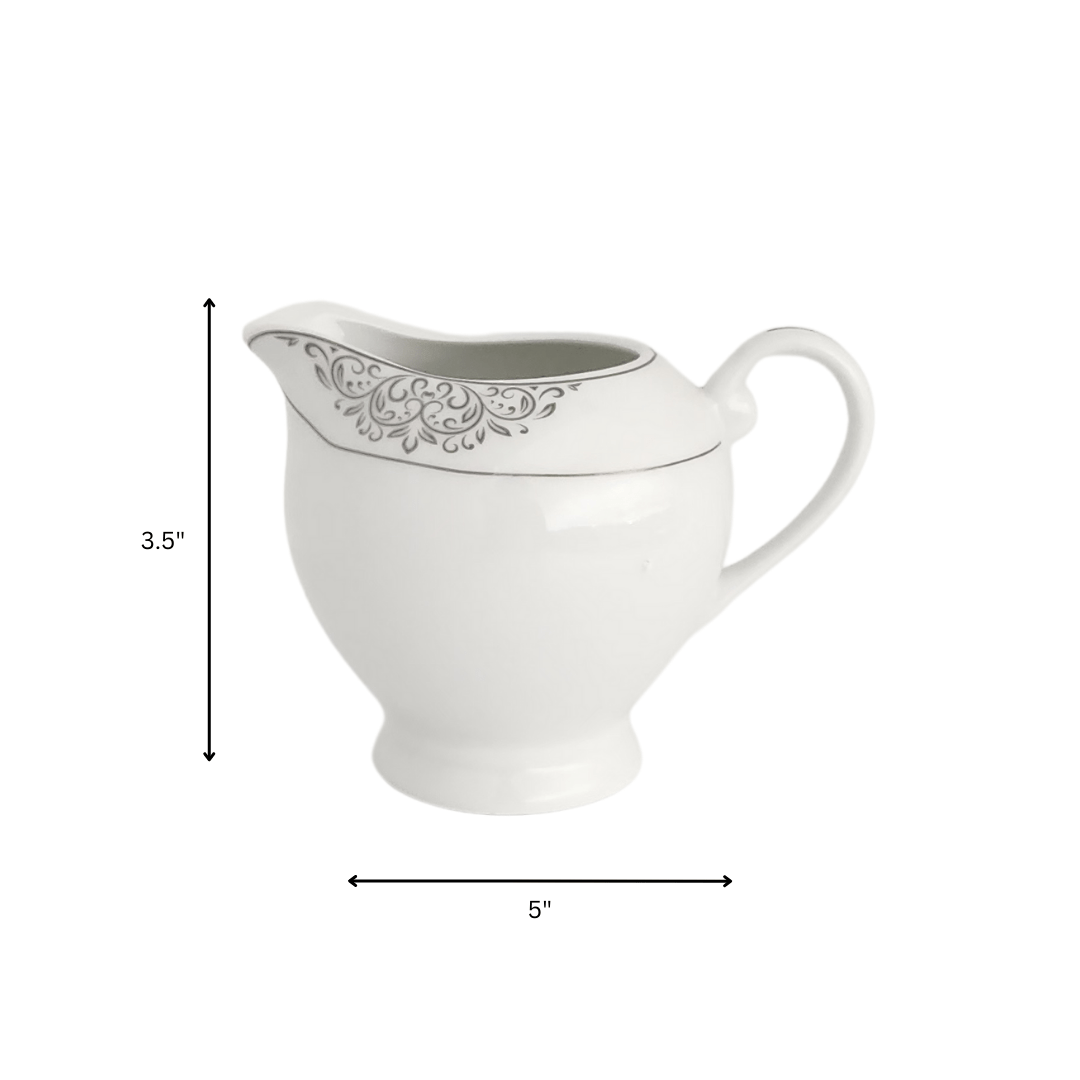 Royal Series Dinner Plate Silver Flower Pattern Dinner Set 47 Piece SGN1423 (7487963889753)