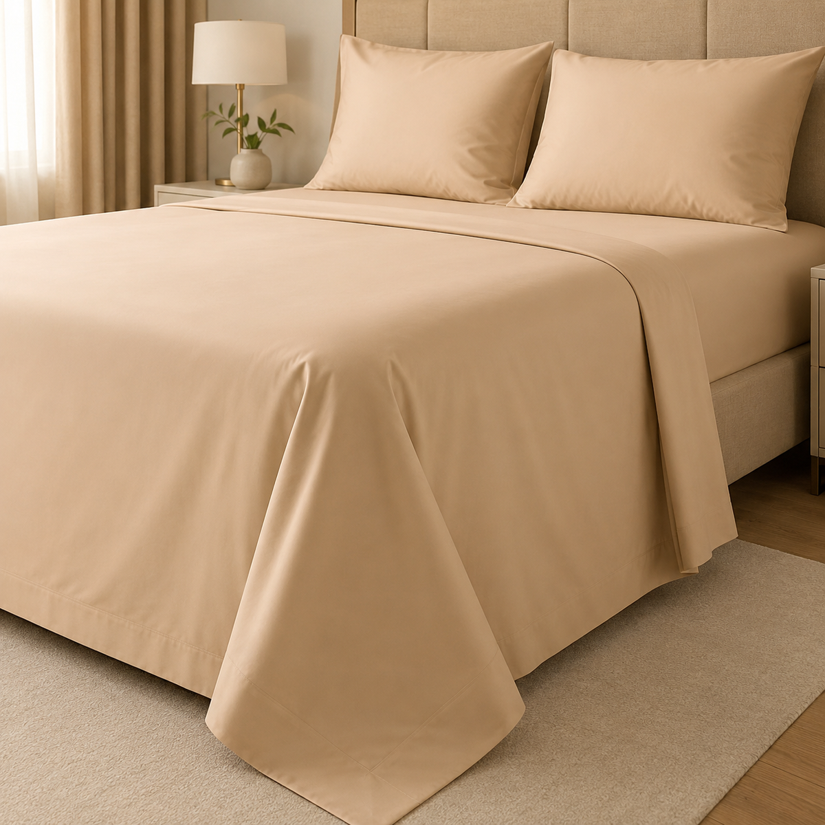 Fabric Egyptian Cotton Stone 100% TC400 280cm