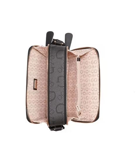 Guess Ladies Handbags Guess Women's Charlestown Mini Crossbody Coal (7795081609305)