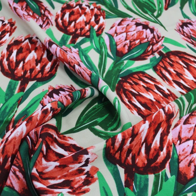 Mini Matt Printed Mini Matt Cream Protea DSN2021/34 150cm (7038316609625)