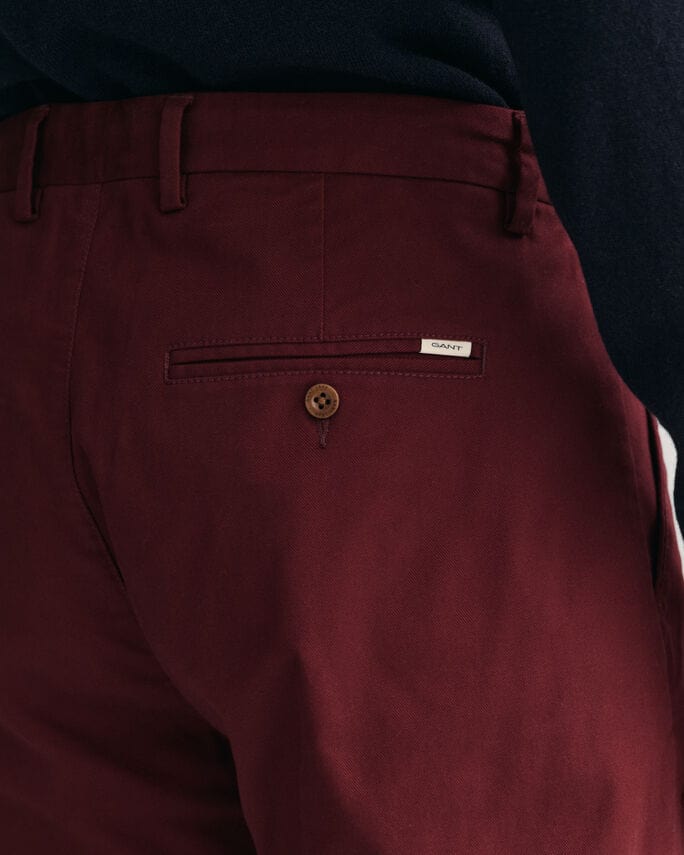 GANT Mens Chinos Gant Regular Fit Tech Prep Chinos Red Shadow (7710472339545)