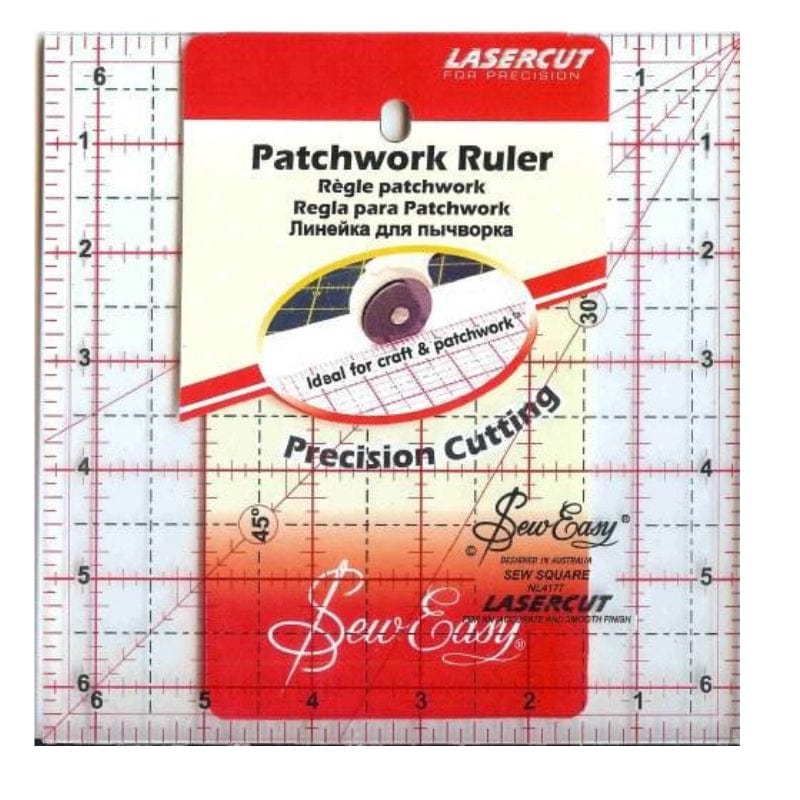 MEASURING EQUIPMENT Sew Easy Patchwork Ruler Square (2061842350169)