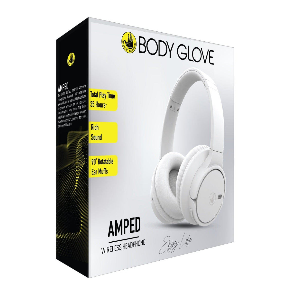 Body Glove Electronics Accessories Body Glove AMPED Wireless Over-Ear Headphone – White