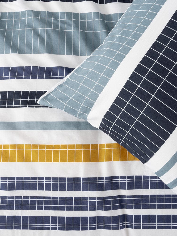 Linen House Duvet Cover Linen House Navy Dalton Duvet Cover Set (7309400473689)