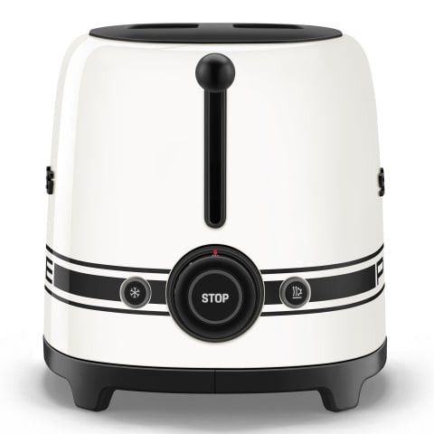 Smeg Porsche x Retro Style 2-Slice Toaster, 950W Carrara White TSF01PCWEU.