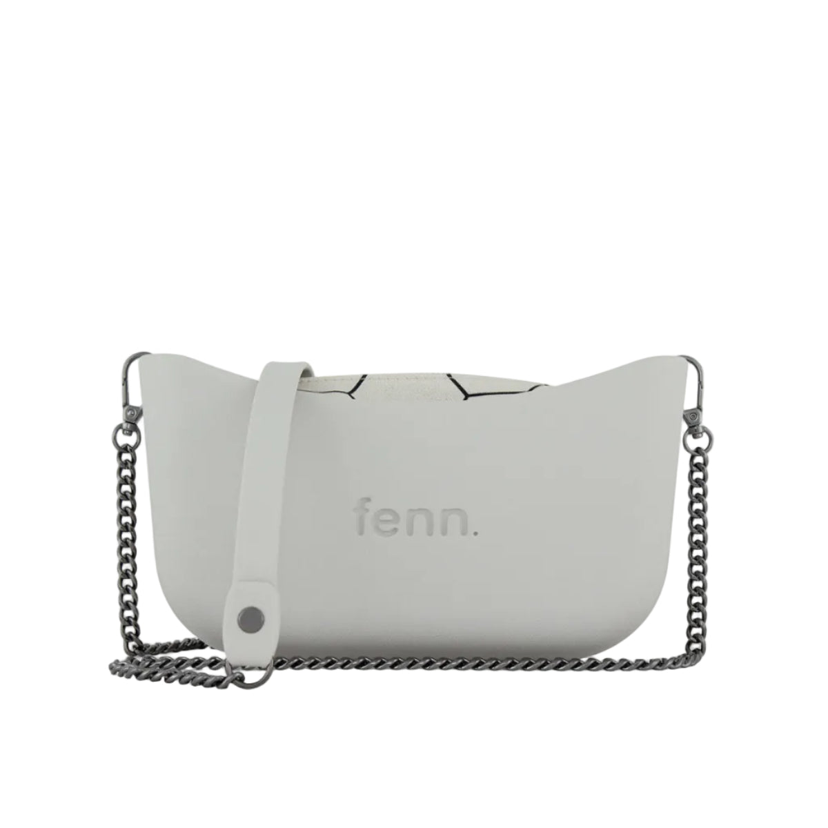 Fenn Classic Collection Crossbody Bag With Chain Strap-Ice Grey 2211.