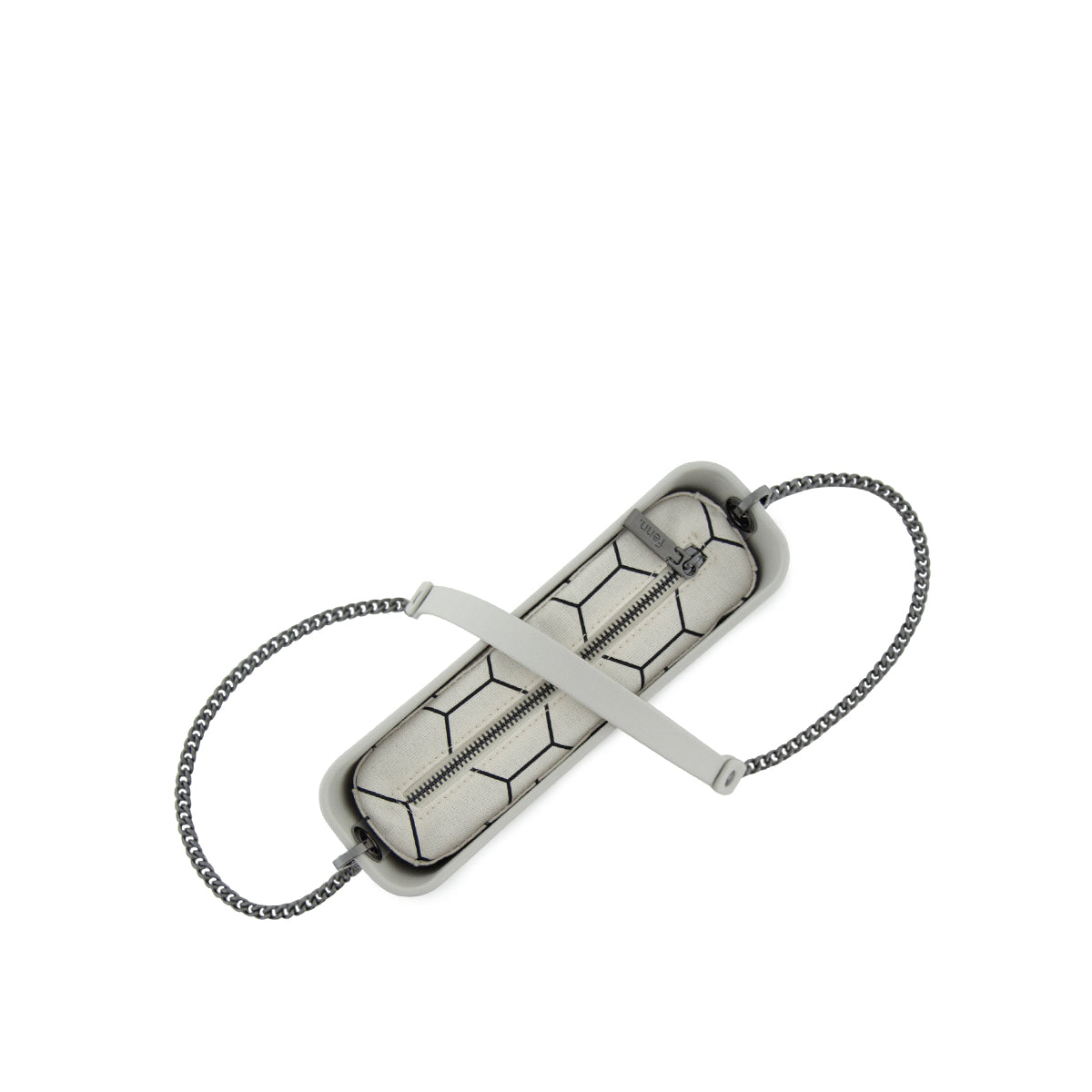 Fenn Classic Collection Crossbody Bag With Chain Strap-Ice Grey 2211.