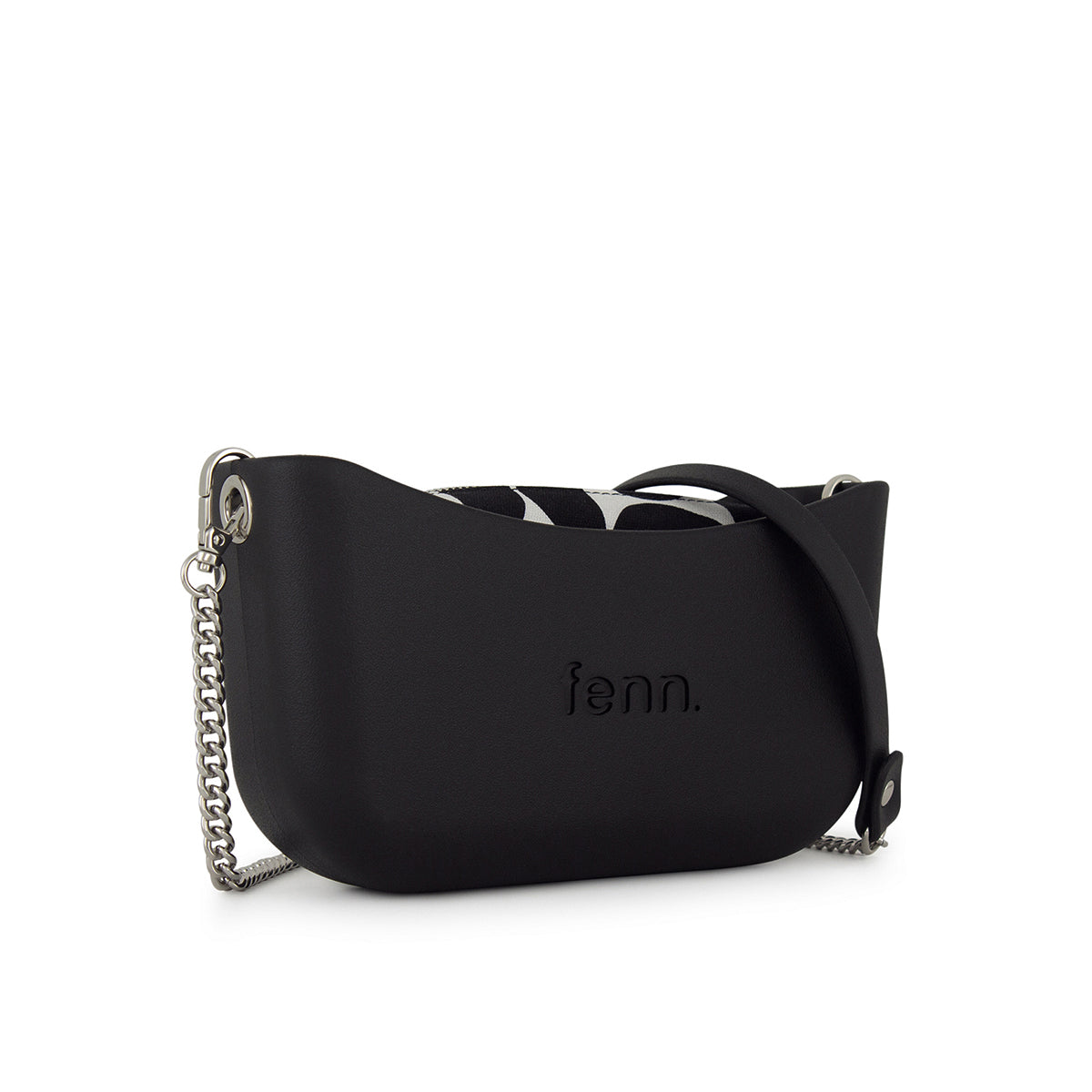 Fenn Classic Collection Crossbody Bag With Chain Strap-Black 2212