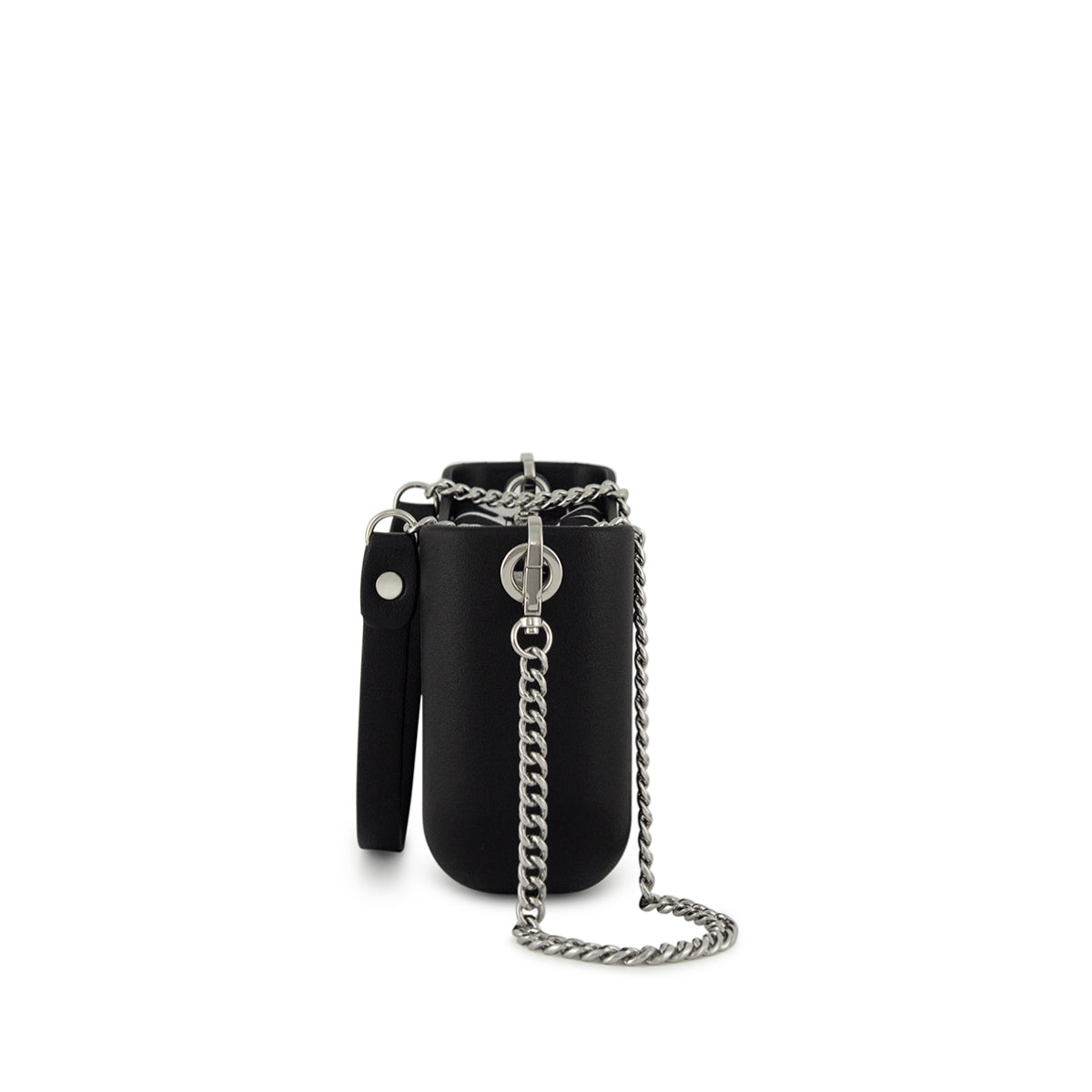 Fenn Classic Collection Crossbody Bag With Chain Strap-Black 2212