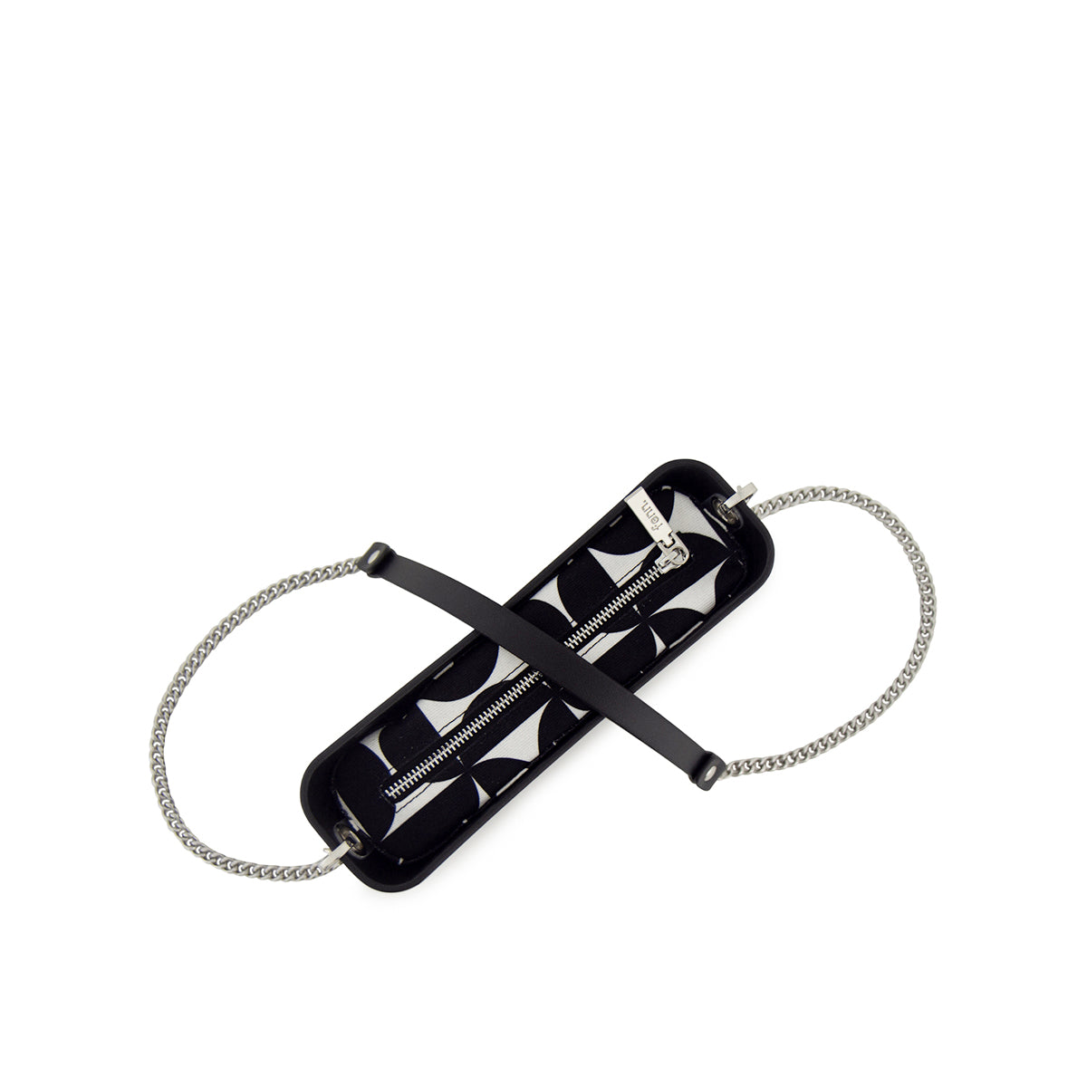 Fenn Classic Collection Crossbody Bag With Chain Strap-Black 2212