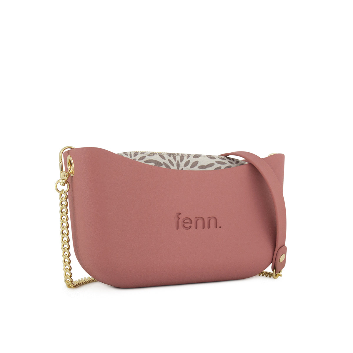 Fenn Classic Collection Crossbody Bag With Chain Strap-Pink 2223