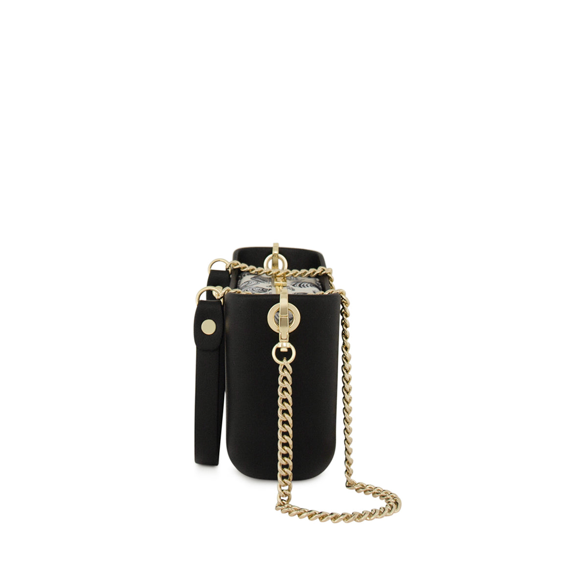 Fenn Original Everyday Messenger Bag With Gold Chain Strap-Black 2226.