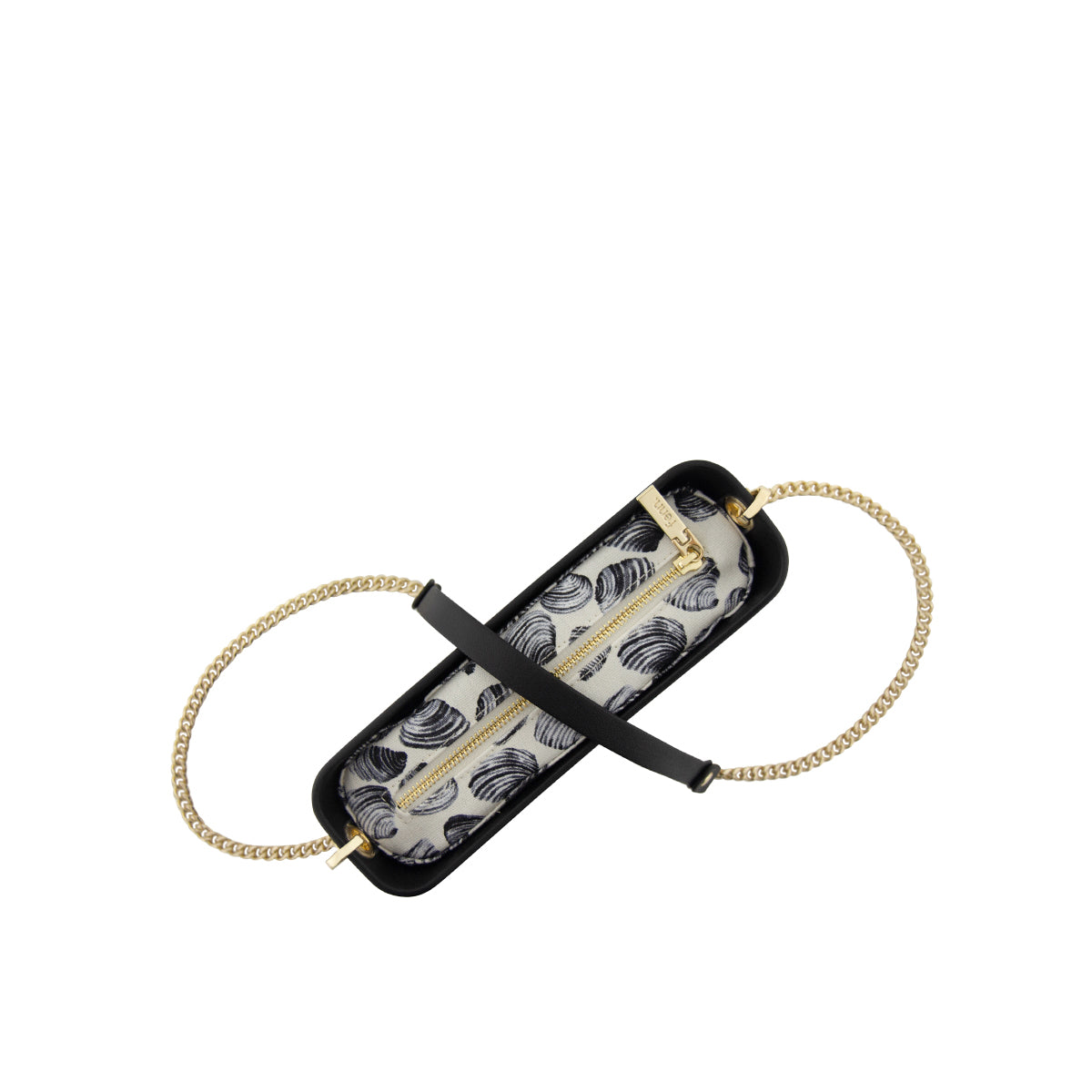 Fenn Original Everyday Messenger Bag With Gold Chain Strap-Black 2226.