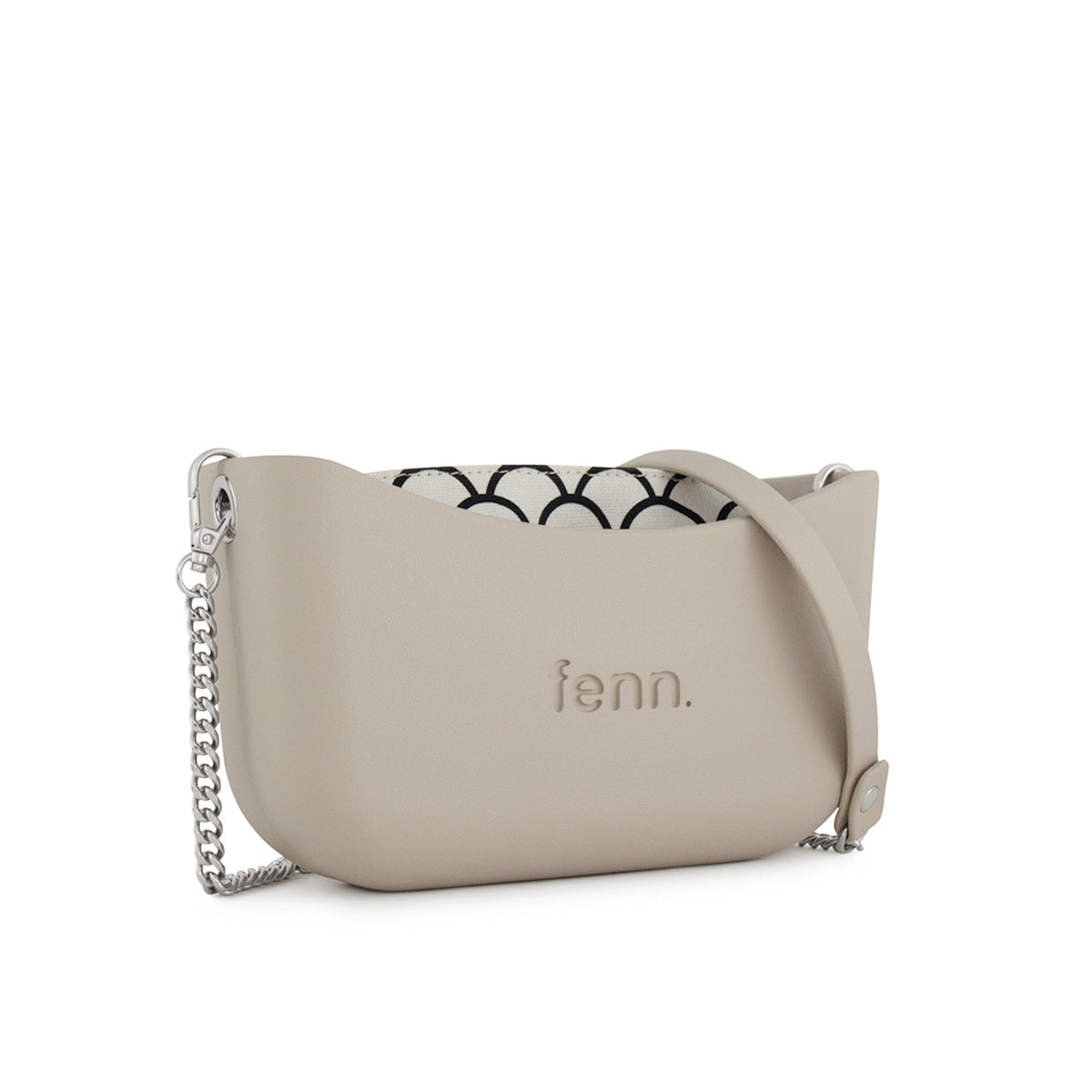 Fenn Original Everyday Messenger Bag With Silver Chain Strap-Mushroom 2228.