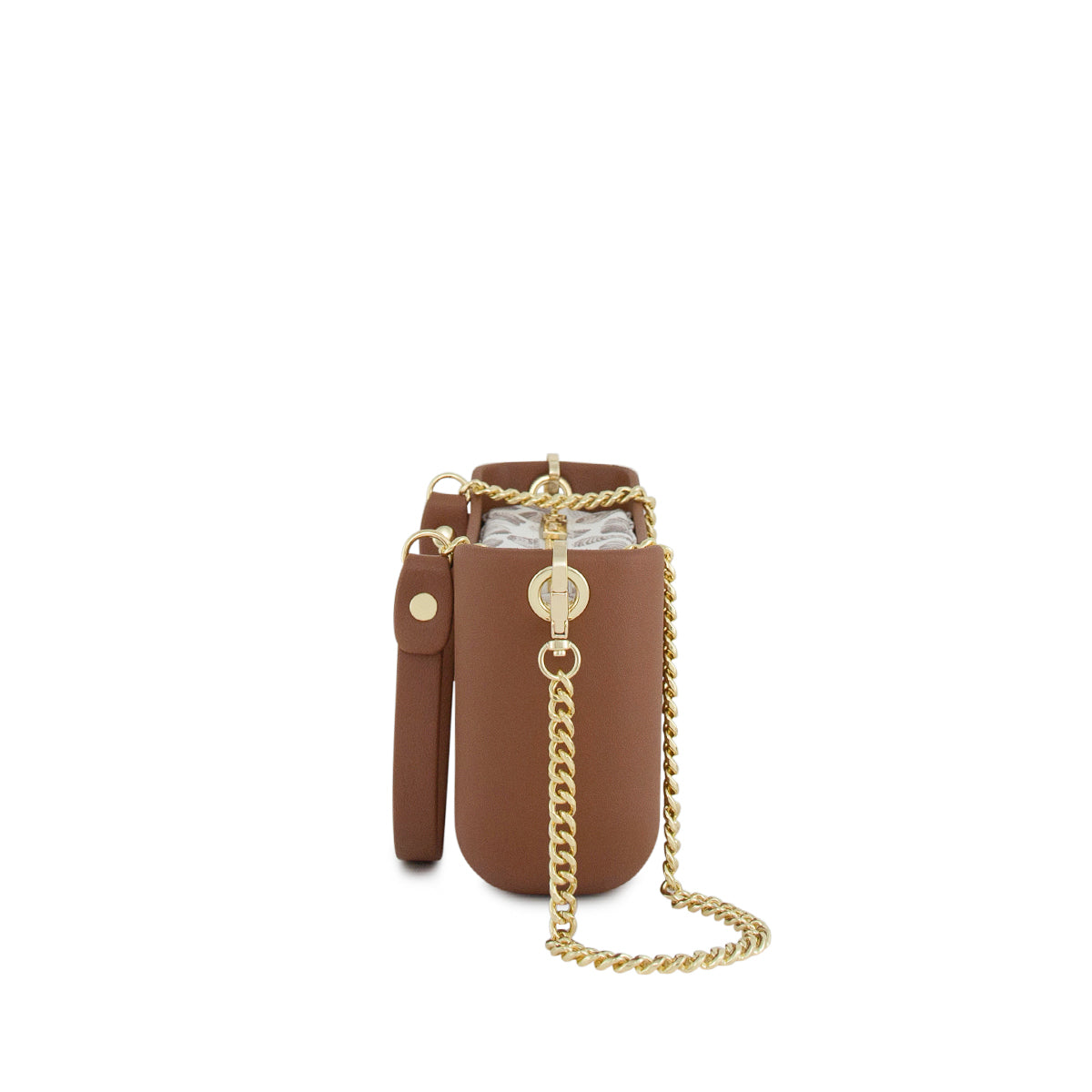 Fenn Original Everyday Messenger Bag With Gold Chain Strap-Tan 2229