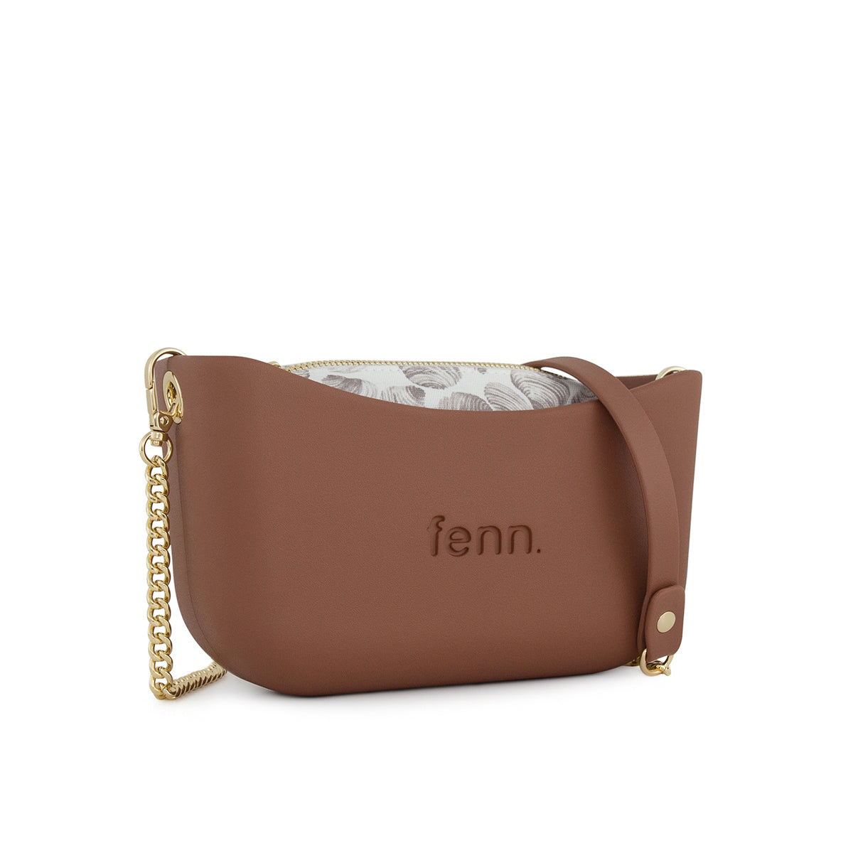 Fenn Original Everyday Messenger Bag With Gold Chain Strap-Tan 2229