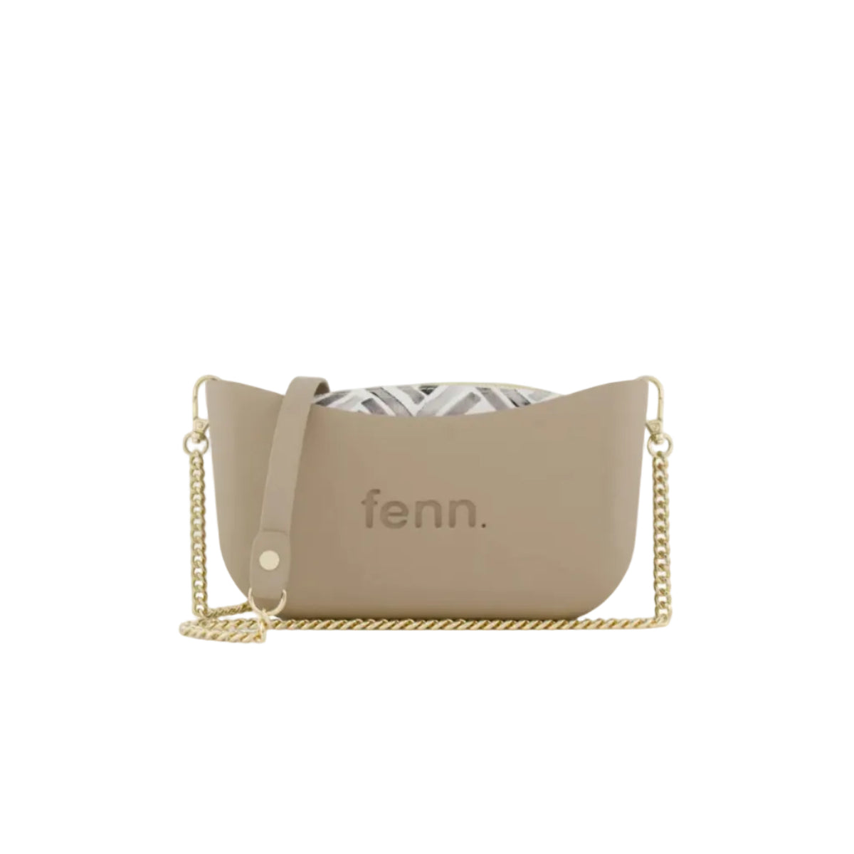 Fenn Original Everyday Messenger Bag With Gold Chain Strap-Stone 2234
