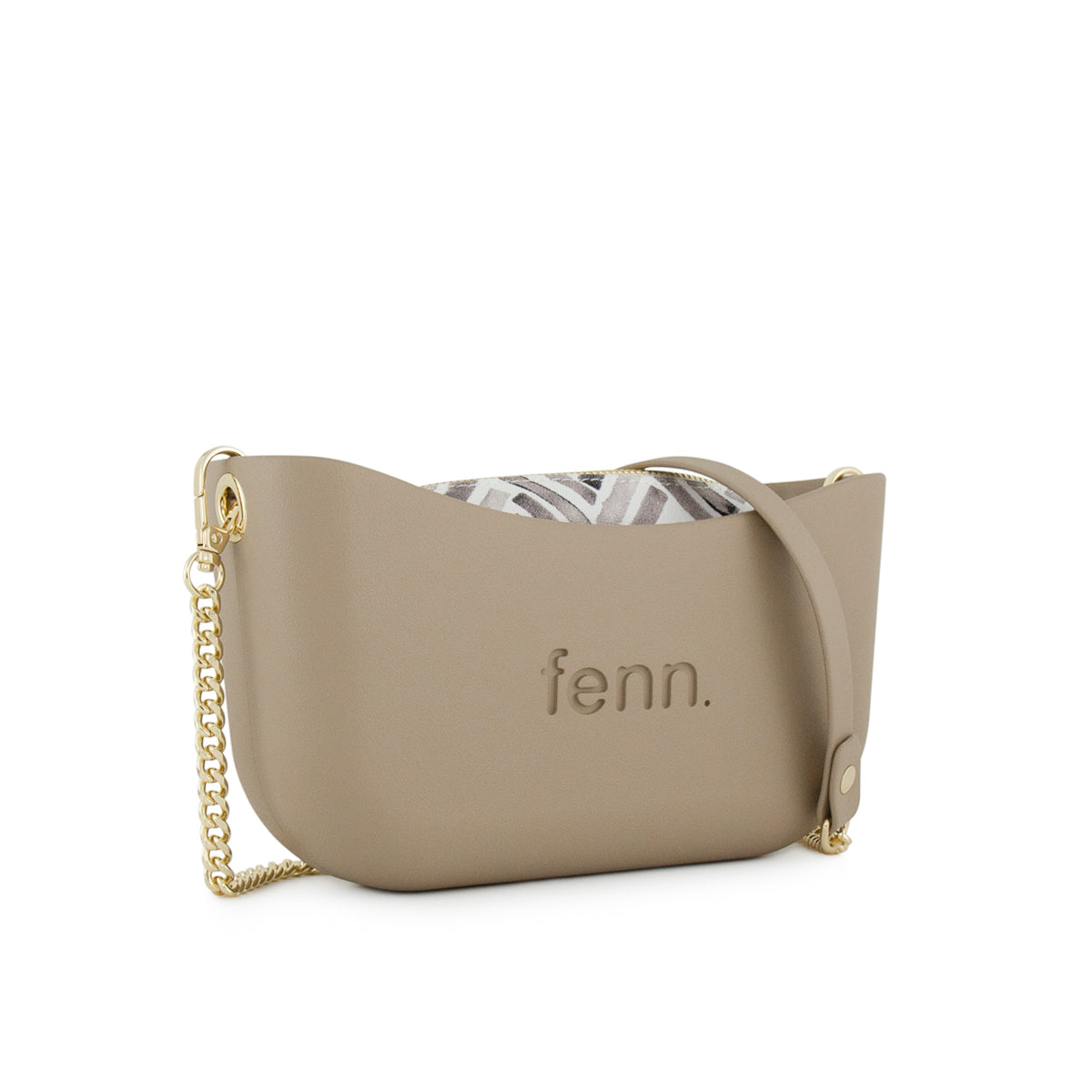Fenn Original Everyday Messenger Bag With Gold Chain Strap-Stone 2234