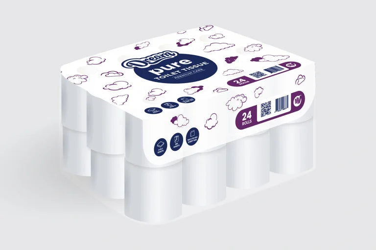 Dream Toilet Rolls 2-Ply Toilet Paper 350 Sheet.