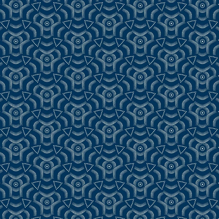 Original 3 Cats Fabric C/W04 Navy Blue 90cm