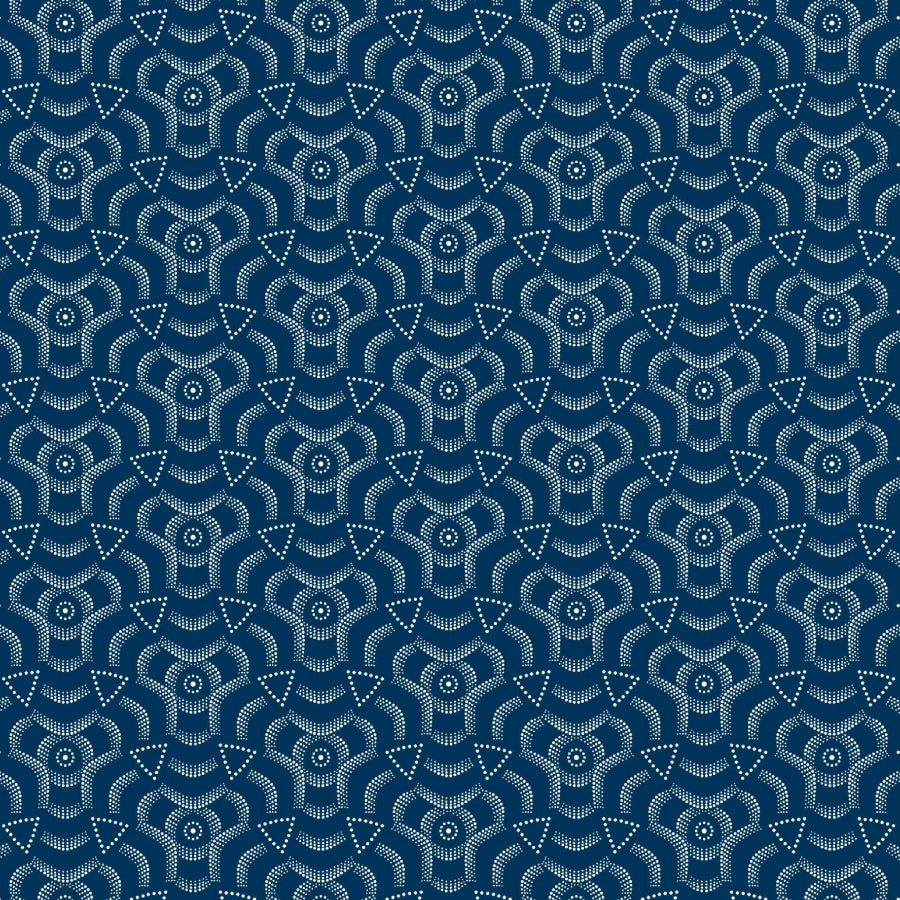 Original 3 Cats Fabric C/W04 Navy Blue 90cm
