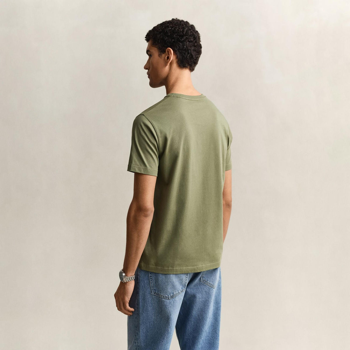 Gant Men's Archive Shield Regular Fit SS Crew Neck Men's T-Shirt-Olive Green 2003199