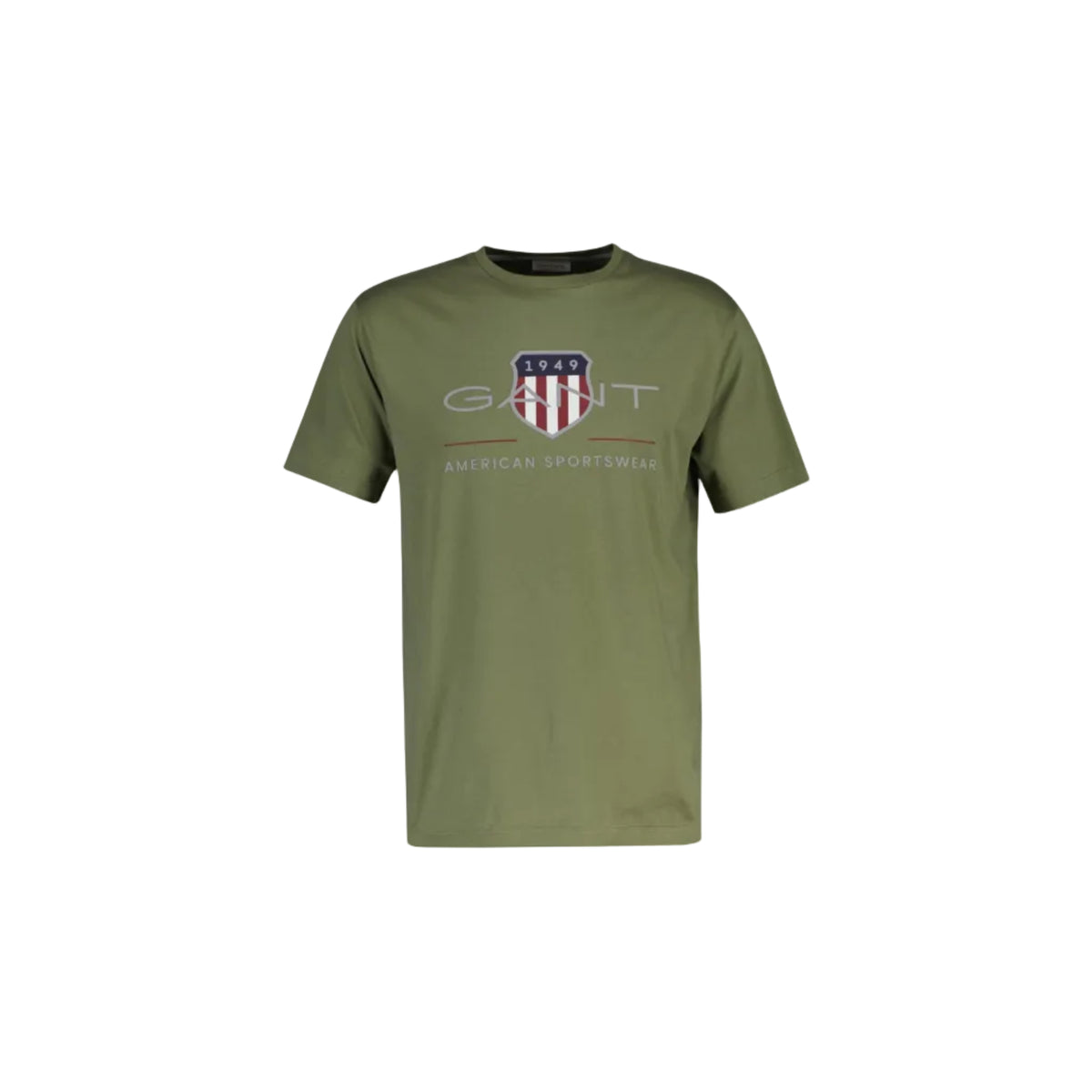 Gant Men's Archive Shield Regular Fit SS Crew Neck Men's T-Shirt-Olive Green 2003199