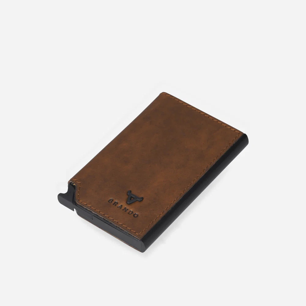 Brando James Metal Card Holder-Brown 2005JAMBRN.