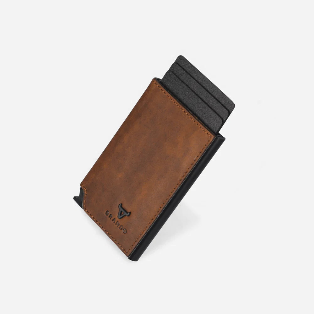 Brando James Metal Card Holder-Brown 2005JAMBRN.