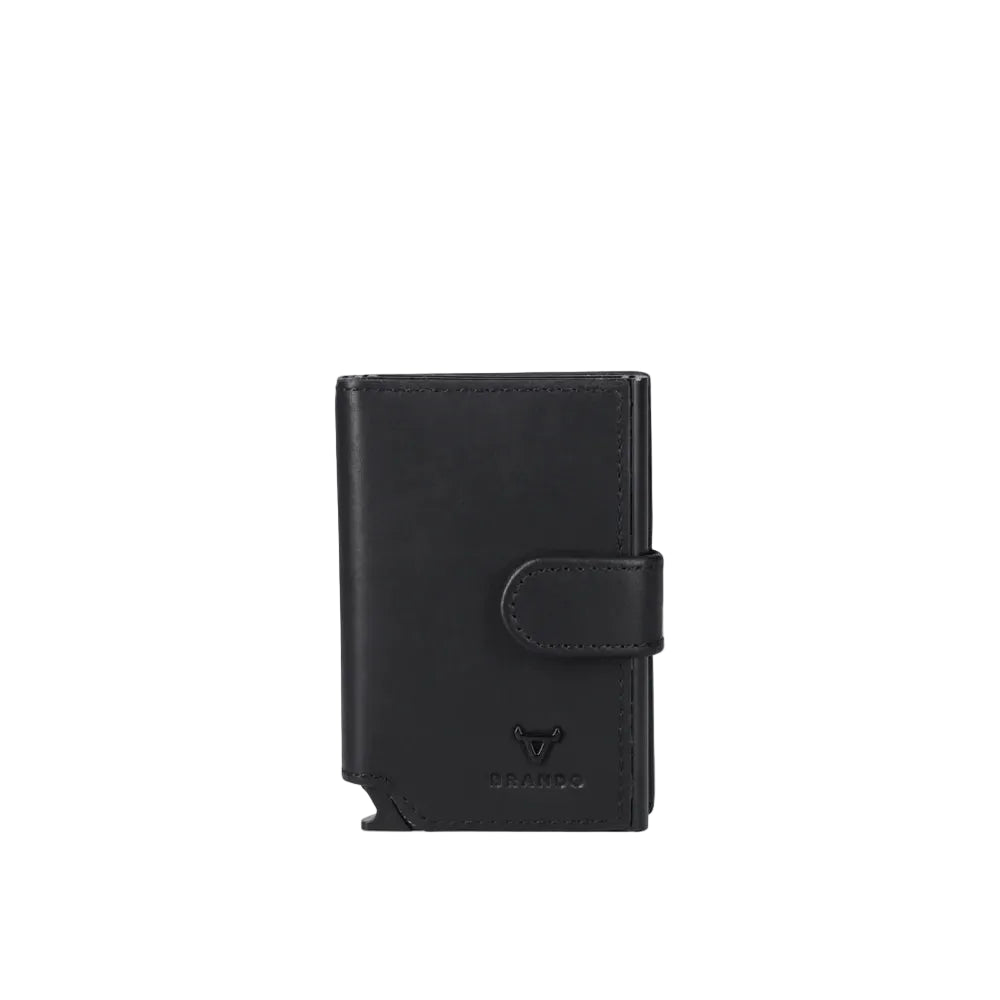 Brando James Detailed Metal Card Holder-Black 2006JAMBLK