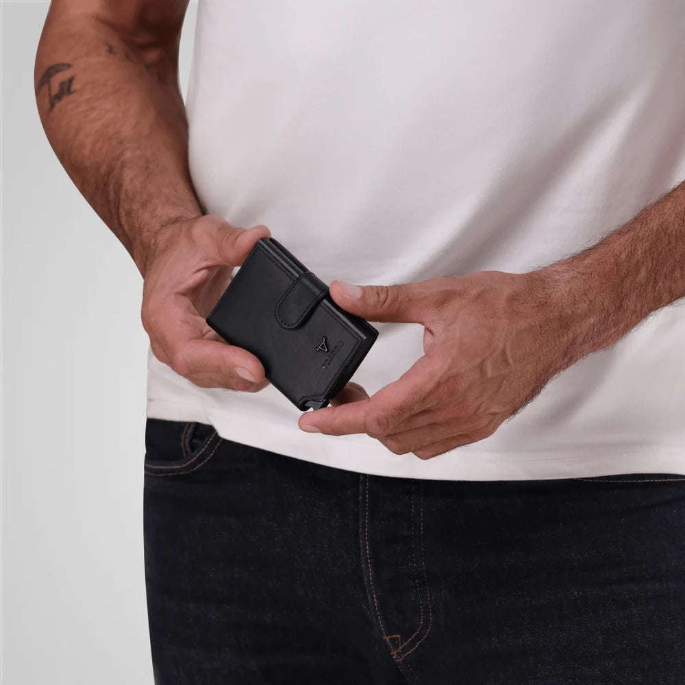 Brando James Detailed Metal Card Holder-Black 2006JAMBLK