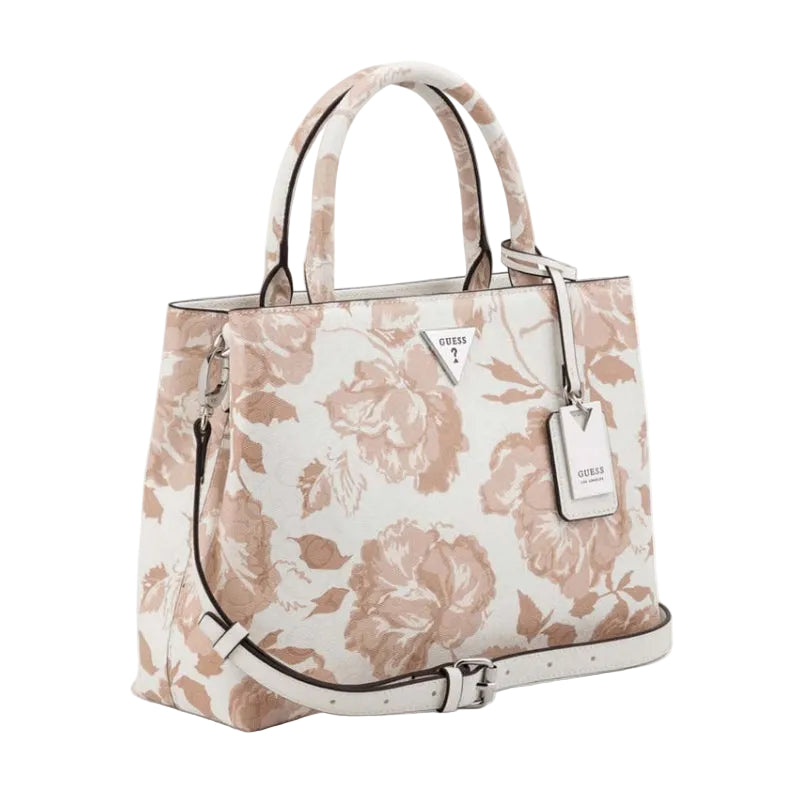 Guess Jillian Satchel Tote Bag Multi White PR189506.