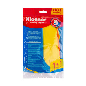 Kleaner Latex Gloves Large Yellow GSH004